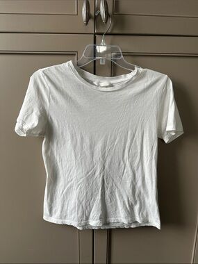 H&M White Short-Sleeve Crewneck T-Shirt